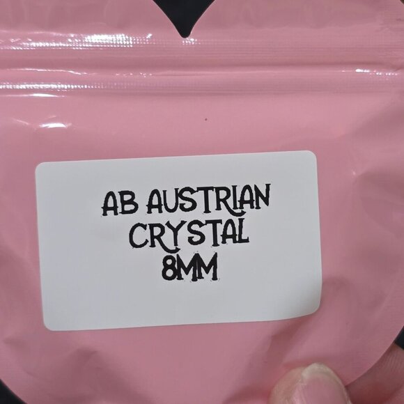 Handmade ✦ AB Austrian Crystal Rondelle Bracelet ✦ 8mm Iridescent Stretch Beads - Picture 12 of 14